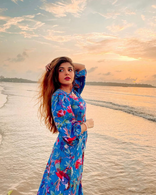 AZURE JUNGLE DRESS